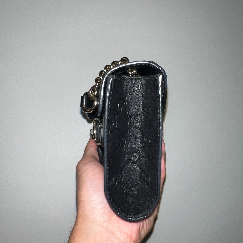 Authentic Gucci Black Leather Mini Crossbody - Picture 4 of 9